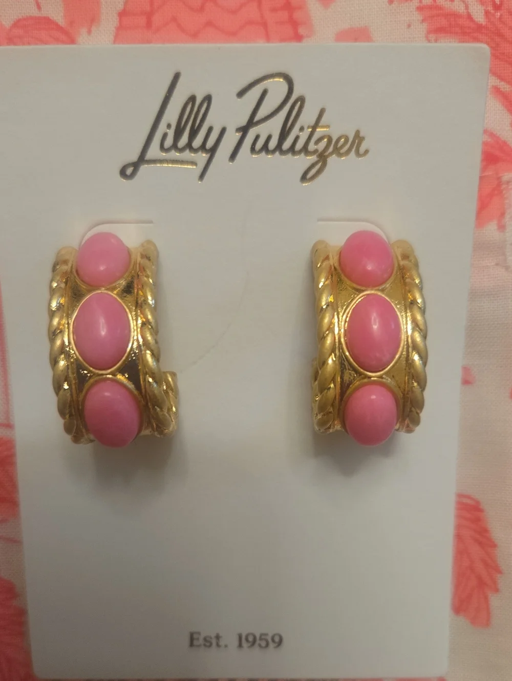 Lilly Pulitzer Sunshine Grove Hoop Earrings